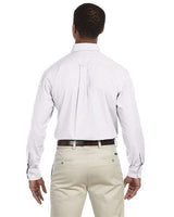 Harriton M510T Men's Tall 3.1 oz. Essential Poplin #color_WHITE