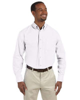 Harriton M510T Men's Tall 3.1 oz. Essential Poplin #color_WHITE