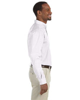 Harriton M510T Men's Tall 3.1 oz. Essential Poplin #color_WHITE