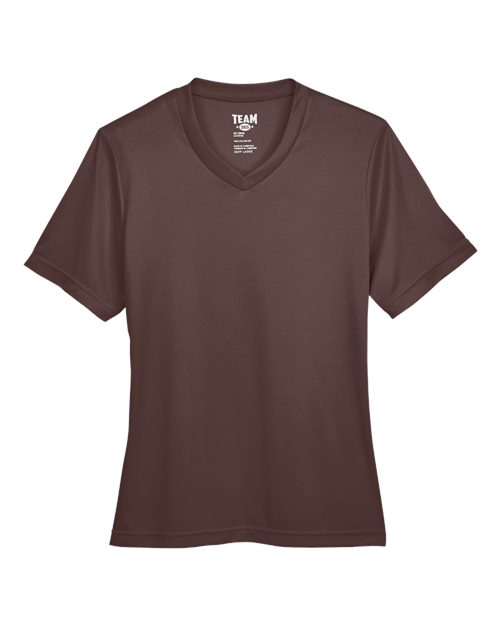 Team 365 TT11W Ladies' Zone Performance T-Shirt #color_SPORT DARK BROWN