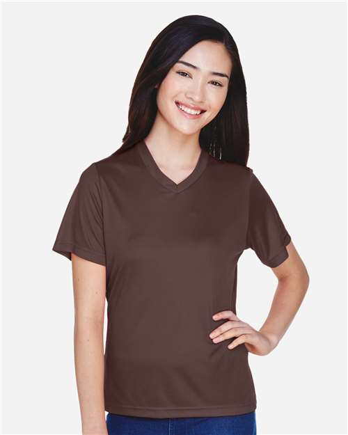 Team 365 TT11W Ladies' Zone Performance T-Shirt #color_SPORT DARK BROWN