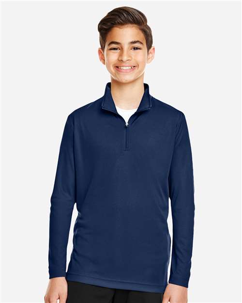 Team 365 TT31Y Youth Zone Performance Quarter-Zip #color_SPORT DARK NAVY