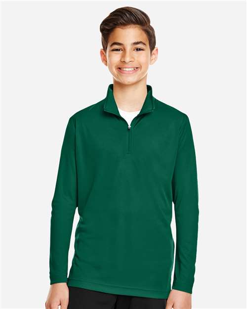 Team 365 TT31Y Youth Zone Performance Quarter-Zip #color_SPORT FOREST