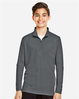Team 365 TT31Y Youth Zone Performance Quarter-Zip #color_SPORT GRAPHITE