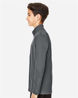 Team 365 TT31Y Youth Zone Performance Quarter-Zip #color_SPORT GRAPHITE