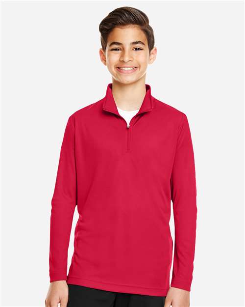 Team 365 TT31Y Youth Zone Performance Quarter-Zip #color_SPORT RED