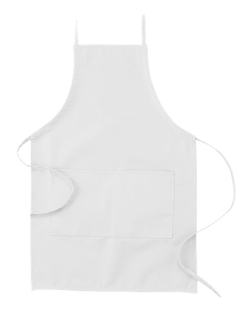 ""Big Accessories APR53 Two-Pocket 30" Apron" #color_WHITE"