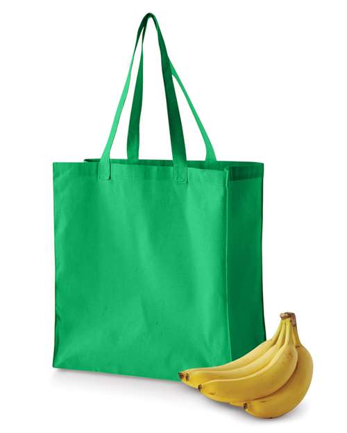 BAGedge BE055 6 oz. Canvas Grocery Tote #color_KELLY GREEN