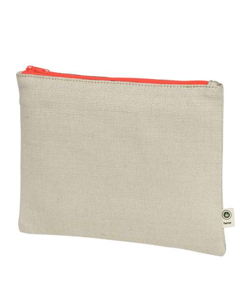 econscious EC8402 Hemp Pouch #color_NATURAL/ ORANGE