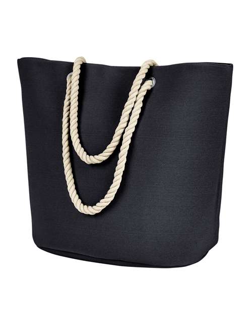 BAGedge BE256 Polyester Canvas Rope Tote #color_BLACK