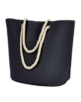 BAGedge BE256 Polyester Canvas Rope Tote #color_BLACK