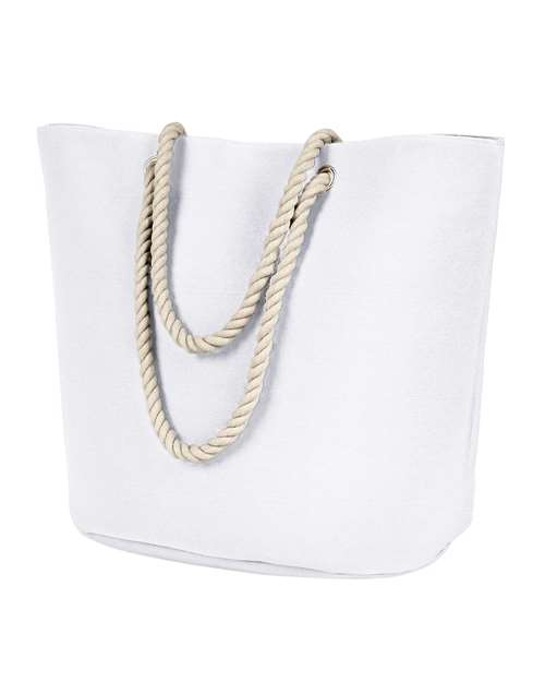 BAGedge BE256 Polyester Canvas Rope Tote #color_WHITE SUBLMTN