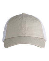 Big Accessories BA601 Washed Trucker Hat #color_STONE/ WHITE