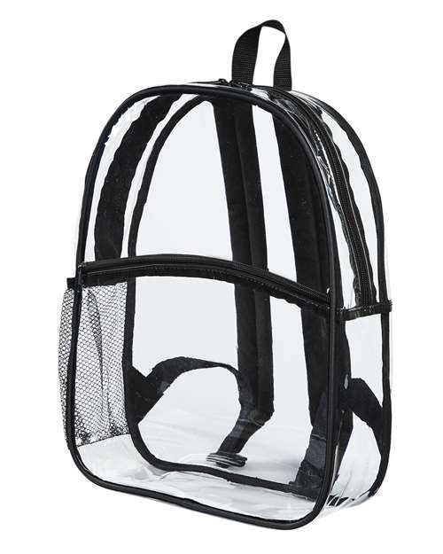 BAGedge BE259 Clear PVC Backpack #color_BLACK