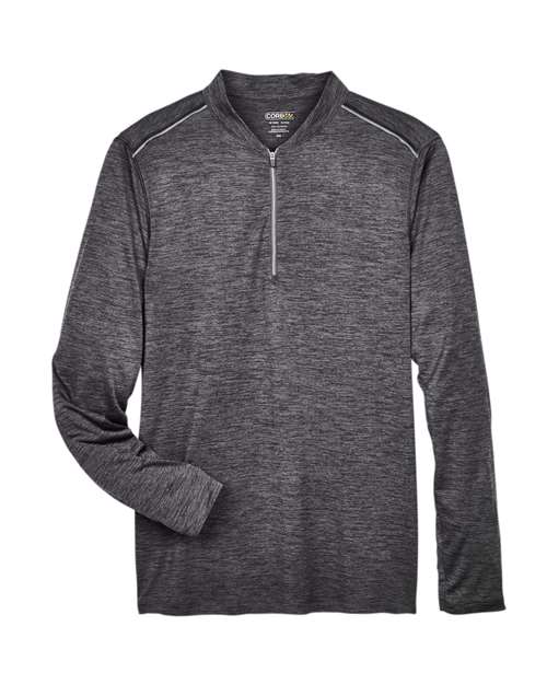 Core 365 CE401 Men's Kinetic Performance Quarter-Zip #color_CARBON/ BLACK
