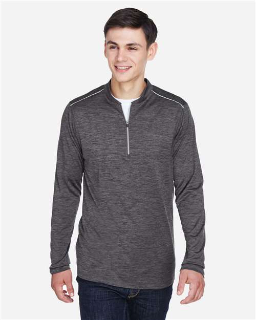 Core 365 CE401 Men's Kinetic Performance Quarter-Zip #color_CARBON/ BLACK