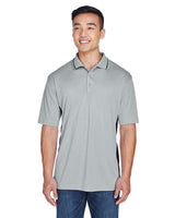 UltraClub 8406 Men's Cool & Dry Sport Two-Tone Polo #color_GREY/ BLACK