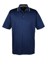 UltraClub 8406 Men's Cool & Dry Sport Two-Tone Polo #color_NAVY/ GOLD