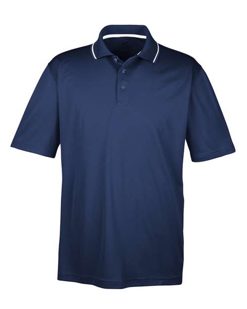 UltraClub 8406 Men's Cool & Dry Sport Two-Tone Polo #color_NAVY/ WHITE