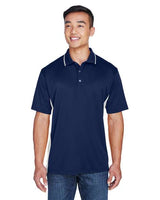 UltraClub 8406 Men's Cool & Dry Sport Two-Tone Polo #color_NAVY/ WHITE