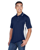 UltraClub 8406 Men's Cool & Dry Sport Two-Tone Polo #color_NAVY/ WHITE