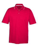 UltraClub 8406 Men's Cool & Dry Sport Two-Tone Polo #color_RED/ WHITE
