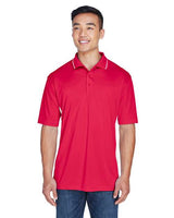 UltraClub 8406 Men's Cool & Dry Sport Two-Tone Polo #color_RED/ WHITE