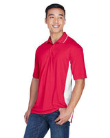 UltraClub 8406 Men's Cool & Dry Sport Two-Tone Polo #color_RED/ WHITE