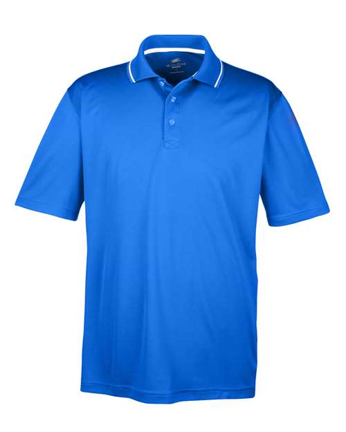 UltraClub 8406 Men's Cool & Dry Sport Two-Tone Polo #color_ROYAL/ WHITE