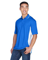 UltraClub 8406 Men's Cool & Dry Sport Two-Tone Polo #color_ROYAL/ WHITE