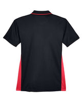 UltraClub 8406L Ladies' Cool & Dry Sport Two-Tone Polo #color_BLACK/ RED
