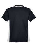 UltraClub 8406L Ladies' Cool & Dry Sport Two-Tone Polo #color_BLACK/ STONE