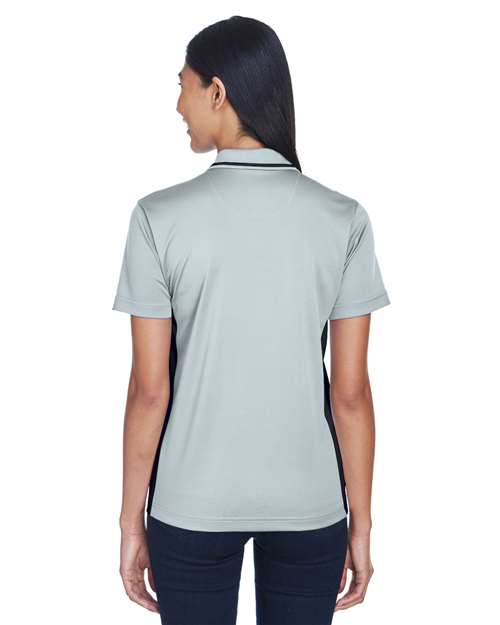 UltraClub 8406L Ladies' Cool & Dry Sport Two-Tone Polo #color_GREY/ BLACK