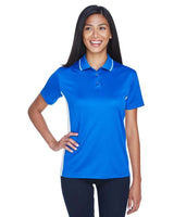 UltraClub 8406L Ladies' Cool & Dry Sport Two-Tone Polo #color_ROYAL/ WHITE