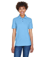 UltraClub 8541 Ladies' Whisper Piqu Polo #color_CORNFLOWER