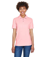 UltraClub 8541 Ladies' Whisper Piqu Polo #color_PINK