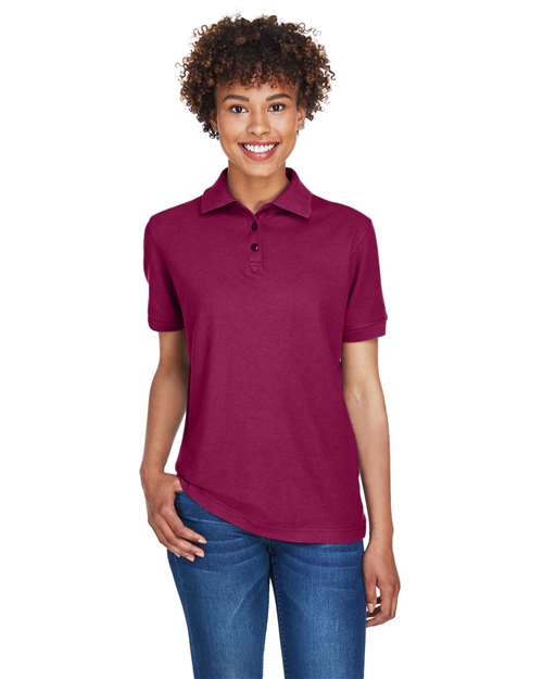 UltraClub 8541 Ladies' Whisper Piqu Polo #color_WINE