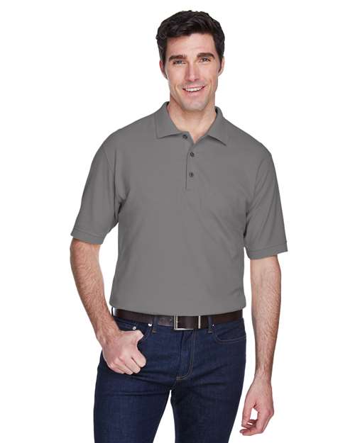 UltraClub 8540 Men's Whisper Piqu Polo #color_GRAPHITE