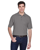 UltraClub 8540 Men's Whisper Piqu Polo #color_GRAPHITE