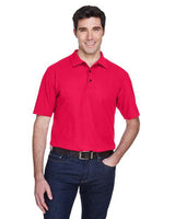 UltraClub 8540 Men's Whisper Piqu Polo #color_RED