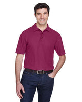 UltraClub 8540 Men's Whisper Piqu Polo #color_WINE