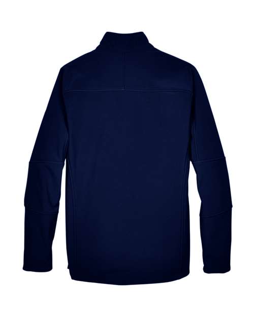North End 88138 Men's Three-Layer Fleece Bonded Soft Shell Technical Jacket #color_CLASSIC NAVY