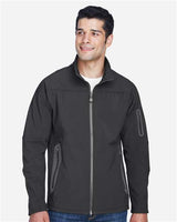 North End 88138 Men's Three-Layer Fleece Bonded Soft Shell Technical Jacket #color_GRAPHITE