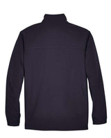 North End 88099 Men's Three-Layer Fleece Bonded Performance Soft Shell Jacket #color_MIDNIGHT NAVY