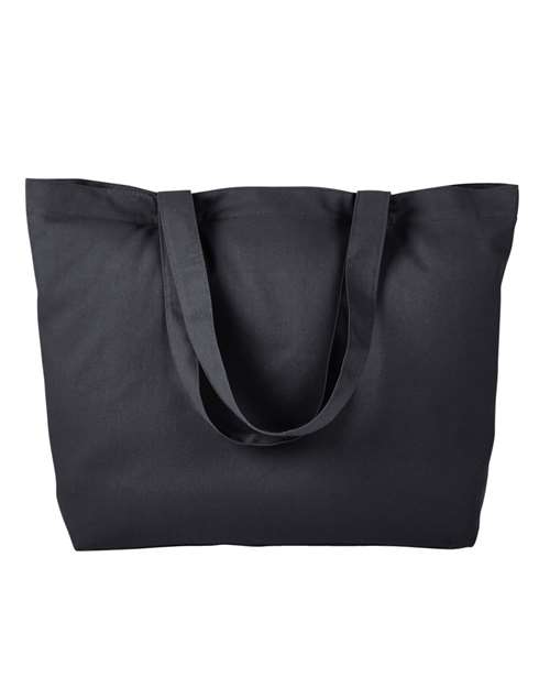 BAGedge BE102 Cotton Twill Horizontal Shopper #color_BLACK