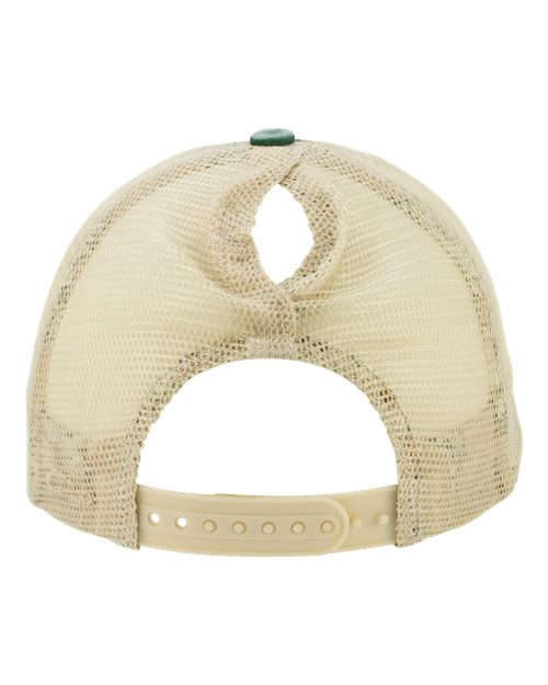 Infinity Her TESS Women's Washed Mesh-Back Cap #color_Jade/ Daisy/ Khaki