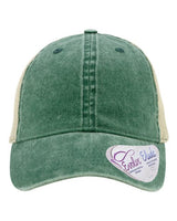 Infinity Her TESS Women's Washed Mesh-Back Cap #color_Jade/ Daisy/ Khaki