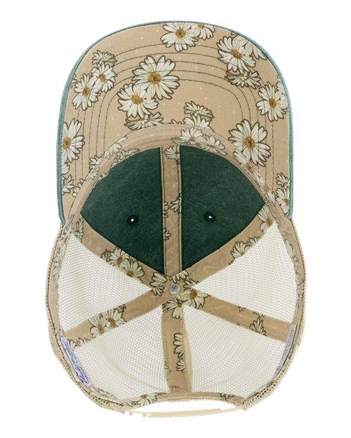 Infinity Her TESS Women's Washed Mesh-Back Cap #color_Jade/ Daisy/ Khaki