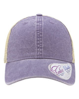 Infinity Her TESS Women's Washed Mesh-Back Cap #color_Violet/ Floral/ Khaki