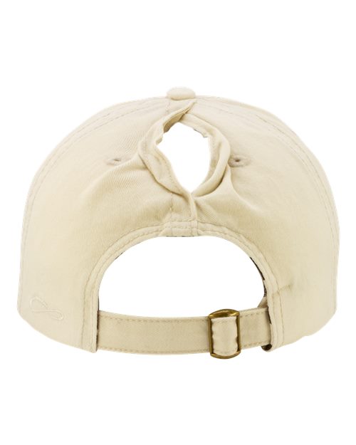 Infinity Her CASSIE Women's Pigment-Dyed with Fashion Undervisor Cap #color_Vanilla/ Longhorn